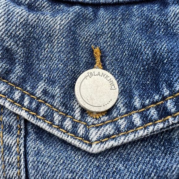 Blank NYC Denim Jean Jacket Women's Size Small Studding Preppy 90s Rocker Barbie - Picture 5 of 11